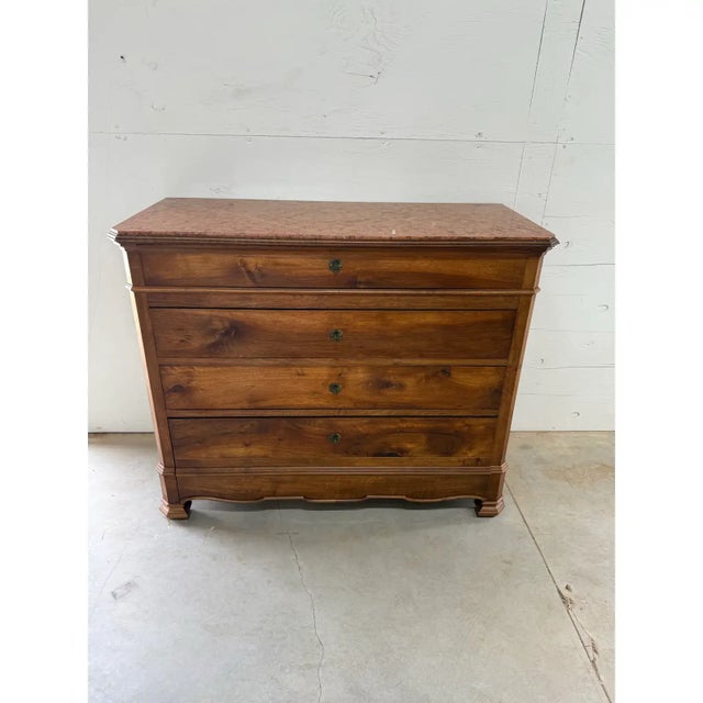 19th Century Louis Philippe Marble Top Chest of Drawer / Commodes For Sale - Image 16 of 17