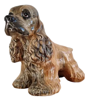 Mid-Century Ceramic Dog Statue, Italy, 1980s