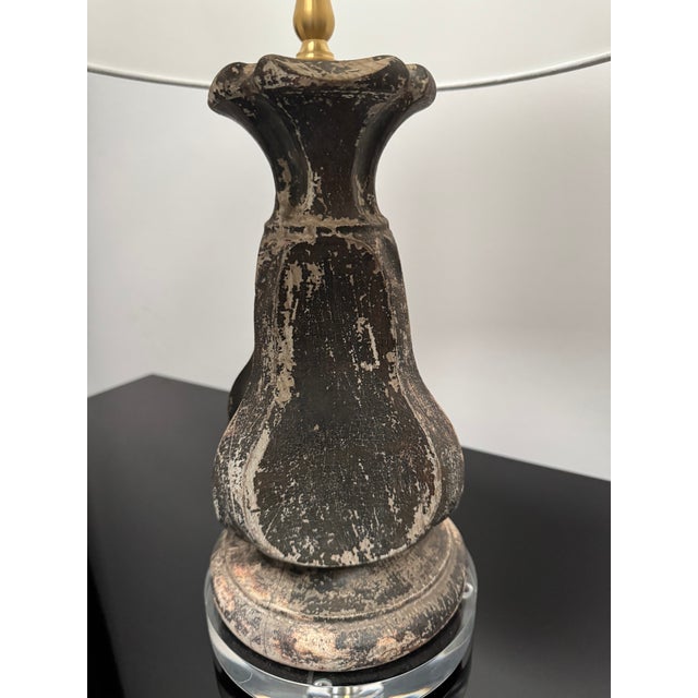 Black Antique Fragment Lamp For Sale - Image 9 of 9