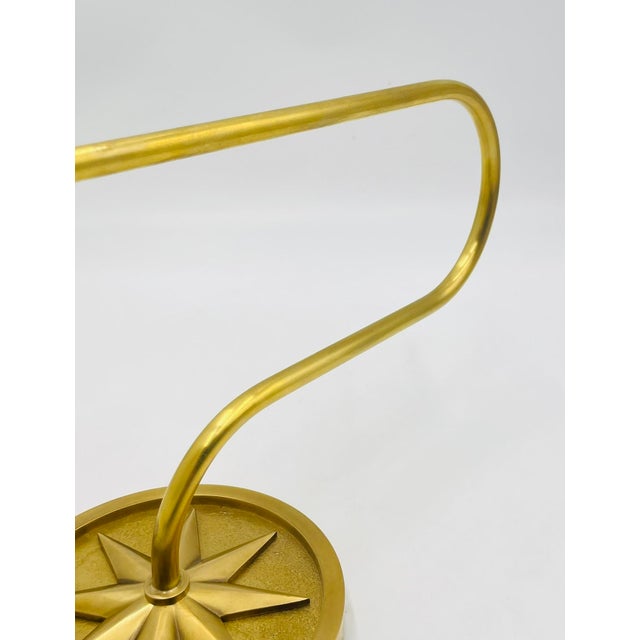 McGee & Co Polaris Brass Wall Sconce With Linen Shade, Modern Lighting For Sale - Image 9 of 16