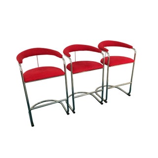 Anton Lorenz for Thonet Bar Stools - Set of 3 For Sale