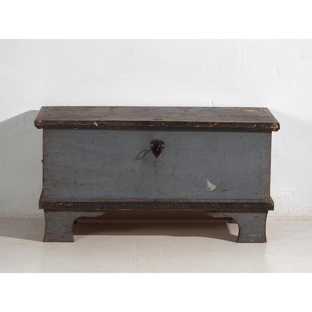 Wooden Trunk with Original Lock, 1900s For Sale - Image 13 of 18