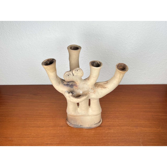 Ceramic German Studio Pottery Sculptural Candleholder from Hans Fischer, 1980s For Sale - Image 7 of 18