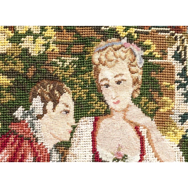 Galante Scene Tapestry, 1940s For Sale - Image 3 of 9