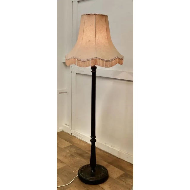 Wood Art Deco Floor Lamp, 1930s For Sale - Image 7 of 8
