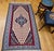Vintage Persian Senneh Kilim Area Rug, Handwoven Wool, Floral Pattern, Ivory & Blue, 3x6 For Sale - Image 15 of 15