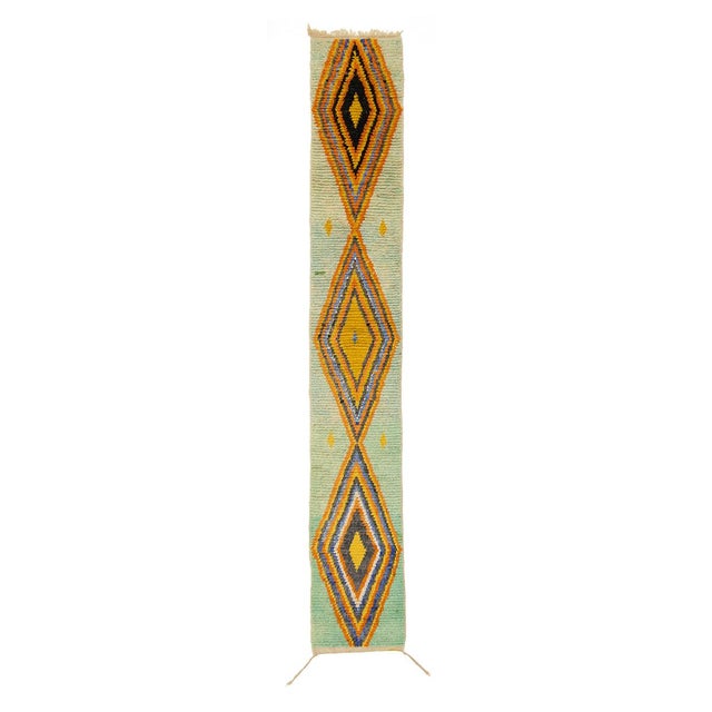 Hand-Knotted Wool Runner Rug by Azele Studio For Sale - Image 10 of 10