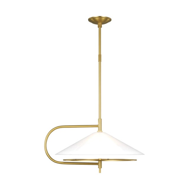 Brass Kelly Wearstler by Visual Comfort Studio Gesture Pendant, Burnished Brass For Sale - Image 8 of 8