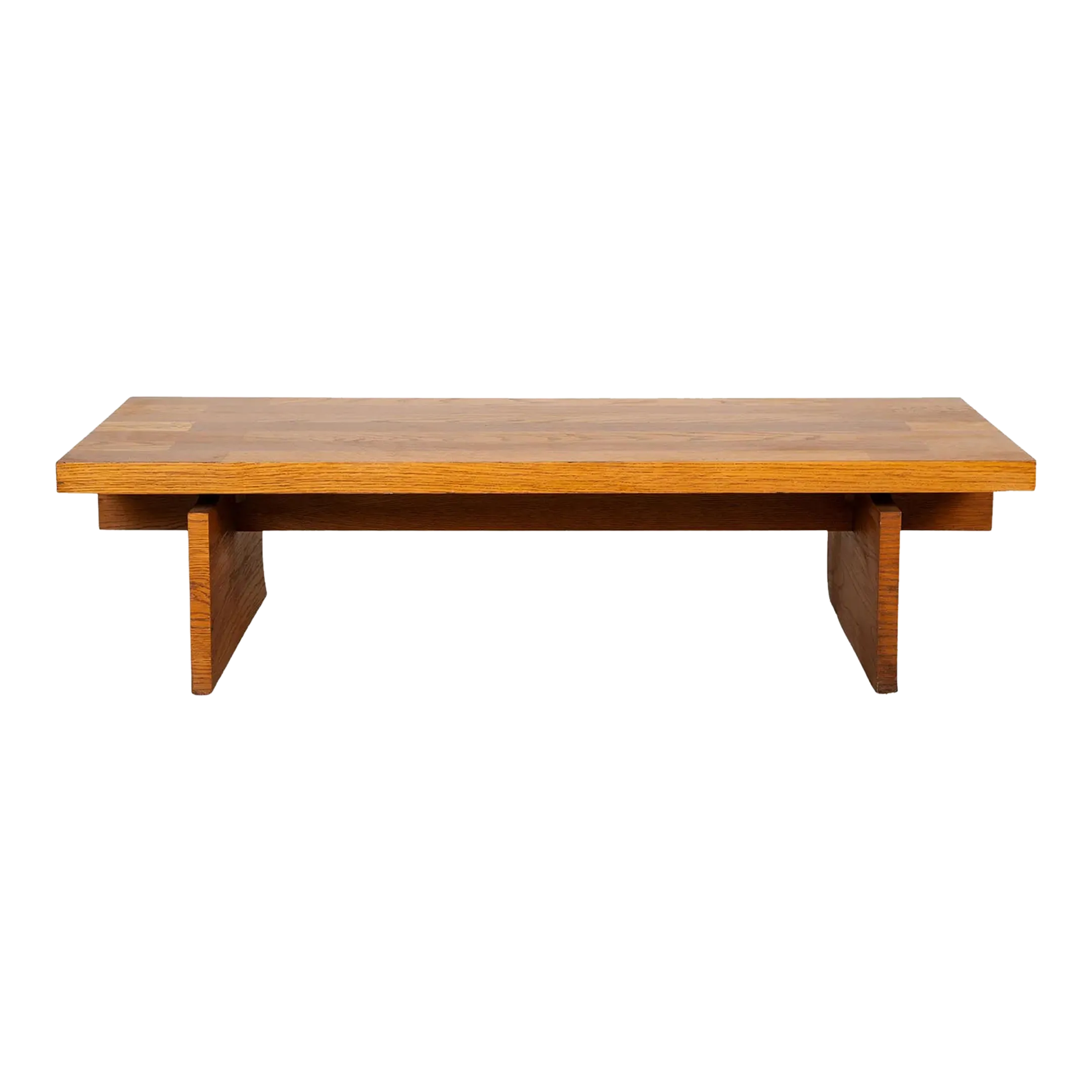 1980s Mid-Century Lane Brutalist Coffee Table Bench | Chairish