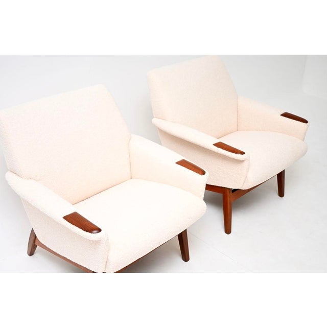 Wood Danish Teak Lounge Chairs, 1960s, Set of 2 For Sale - Image 7 of 11