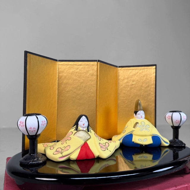 1990s Japanese Hina Ningyō Set by Heian Hina for Shōhō, 1990s, Set of 2 For Sale - Image 5 of 12