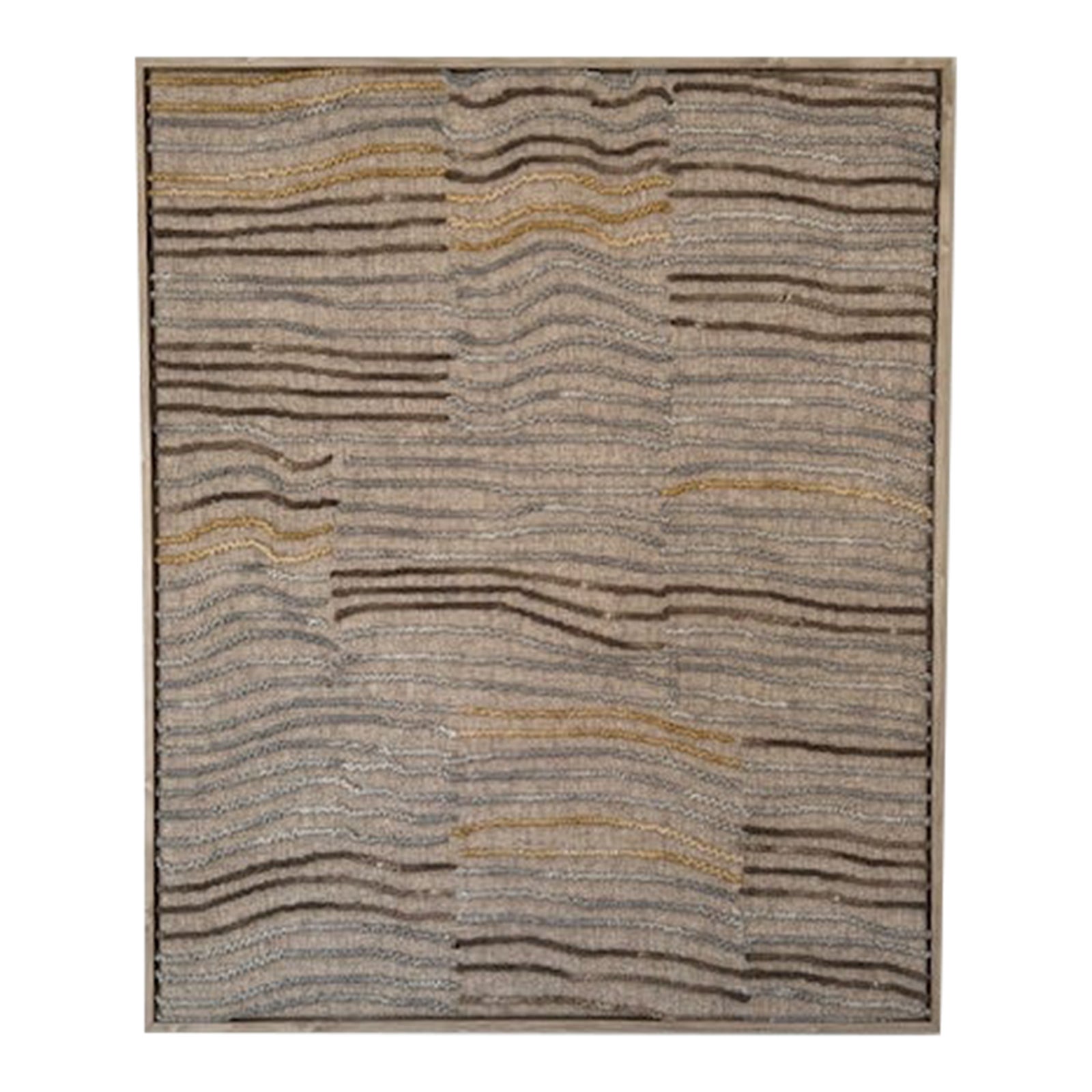Loloi Rugs Woven Textile Artwork in Wood Frame | Chairish