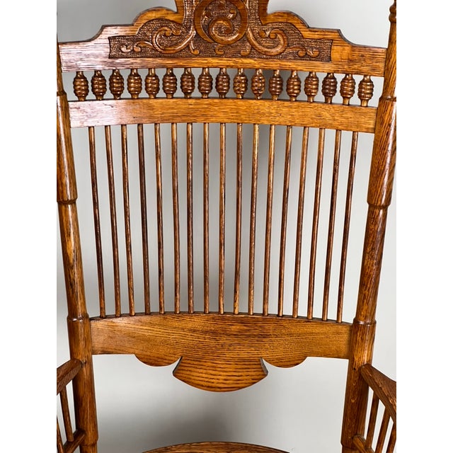Antique Victorian Oak Platform Rocker C. Late 19th Century | Chairish