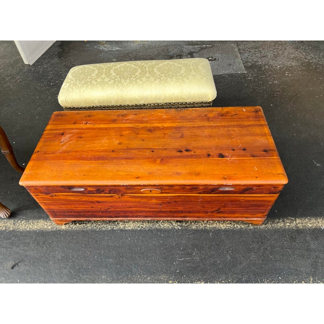 Farmhouse Large Vintage Solid Cedar Chest For Sale - Image 3 of 6