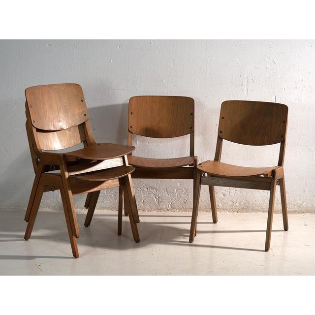 Vintage Dining Chairs from Thonet, 1950s. Set of 4 For Sale - Image 11 of 18