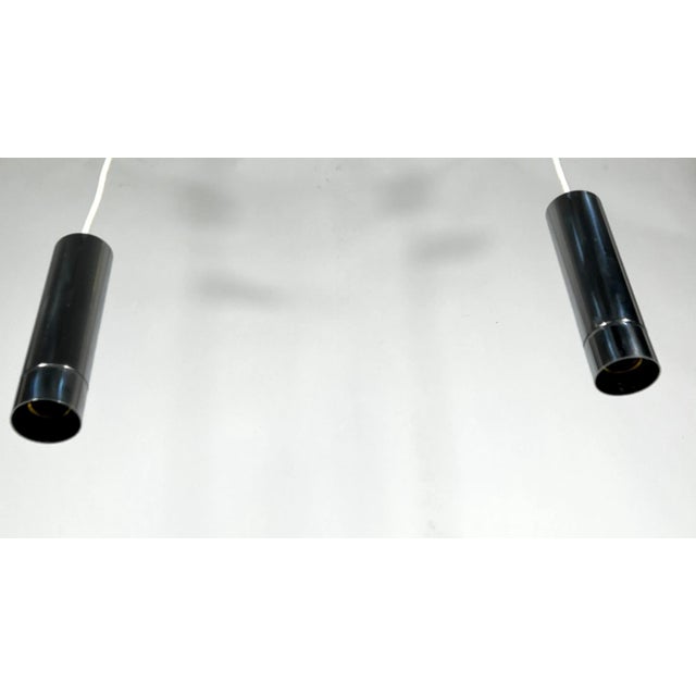 Chrome Pendant Lamps from Stilux Milano, 1970s, Set of 2 For Sale - Image 11 of 12