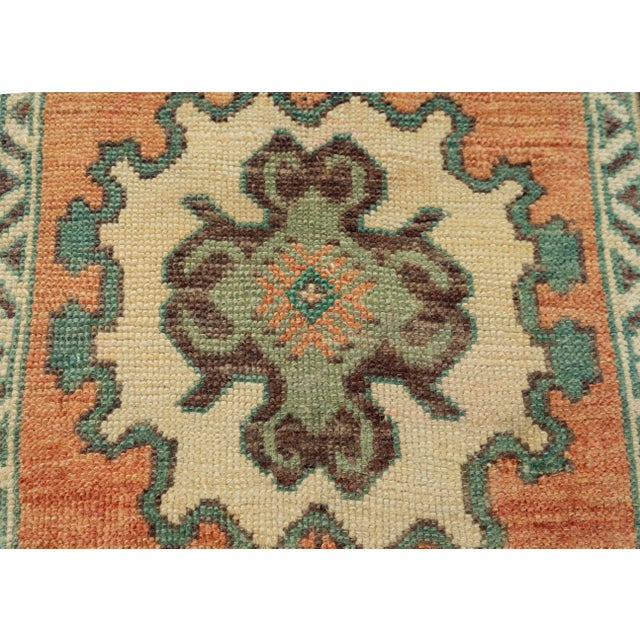 Turkish Mini Rug Oriental Hand Knotted Vintage Rug 1'8" x 4' #21185 For Sale - Image 4 of 8