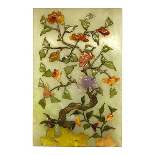 Mughal Jade and Carved Hard Stone Plaque / Panel For Sale