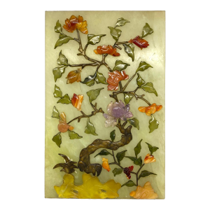 Mughal Jade and Carved Hard Stone Plaque / Panel