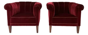 Pair of 1940's Swedish Lounge Chairs