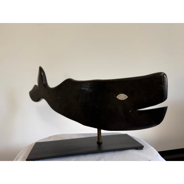 Antique Wooden Whale Weathervane, New England Folk Art, Ca. 1850–1900 For Sale - Image 9 of 9