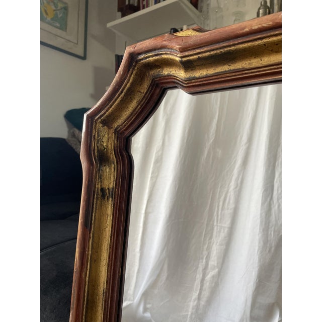 Italian Mirror with Golden Patina, 1890s For Sale - Image 4 of 11