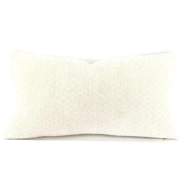 White Beacon Hill Arches White Lumbar Chenille Pillow For Sale - Image 8 of 8
