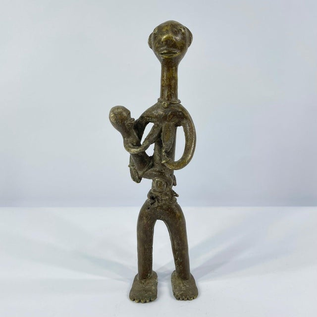 Early 20th Century Maternity Bronze Figure Chad For Sale In Denver - Image 6 of 9