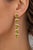Modern Modern Geometric Peridot Drop Earrings, Silver, Gold, Pair For Sale - Image 3 of 8