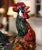 Large French Barbotine Majolica Rooster Sculpture From Normandy For Sale - Image 4 of 11