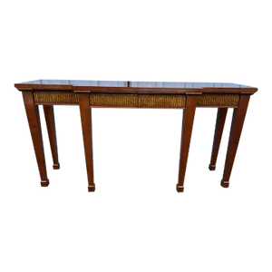 Early 20th Century Neoclassical Style Mahogany Inlaid Console Table.