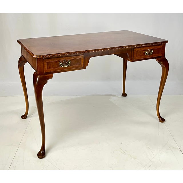 Late 20th Century Late 20th Century Baker Furniture Chippendale Style Walnut Writing Desk For Sale - Image 5 of 18