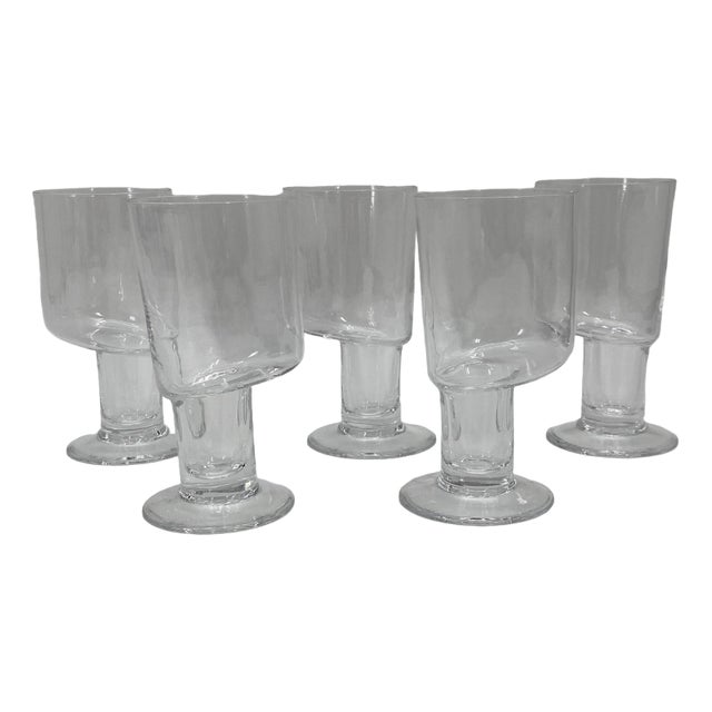 Asymmetrical Water Glasses in Murano Glass by Carlo Moretti, Italy, 1990s, Set of 5 For Sale