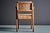 Wood Oak Webbed Chairs in Leather Webbing attributed to Jens Risom, France, 1950s, Set of 10 For Sale - Image 7 of 18