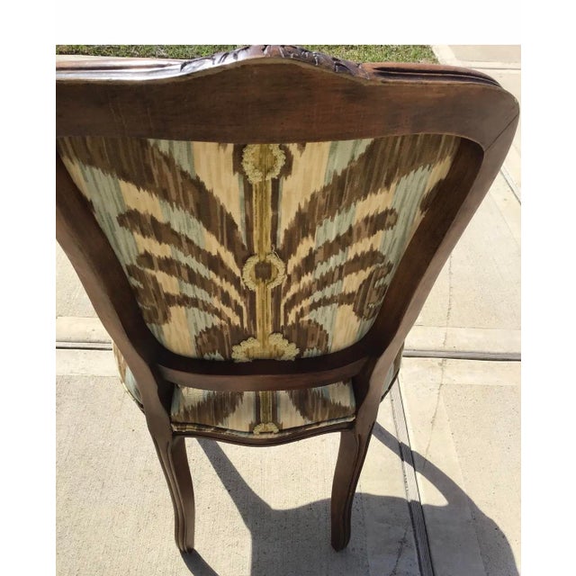 1990s Carved Accent Chair For Sale In Chicago - Image 6 of 6