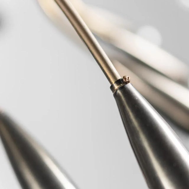 Mid-Century Brass Ceiling Lamp, 1950s For Sale - Image 9 of 11