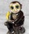 Ceramic Mid-Century Japanese Porcelain Monkey Holding Banana Sculpture For Sale - Image 7 of 9