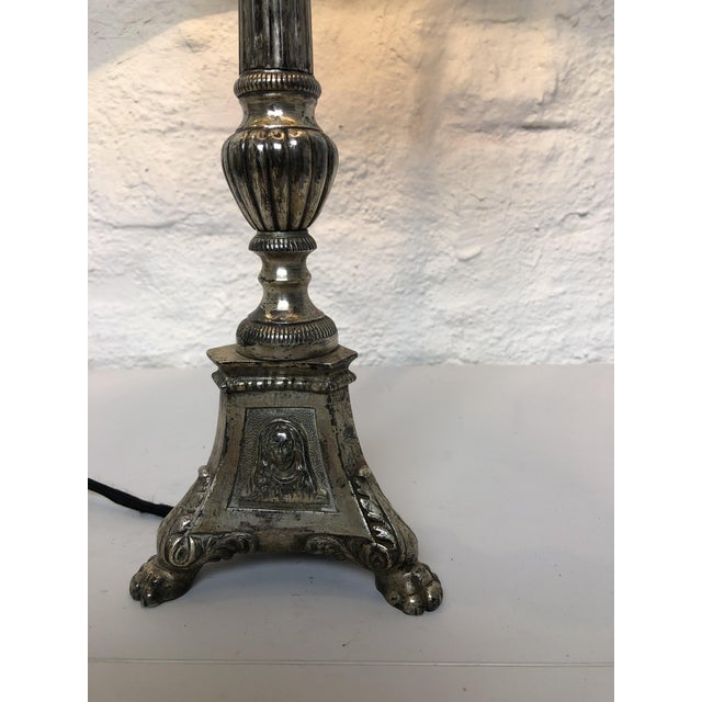 Table Lamp in Silver-Plated Metal For Sale - Image 6 of 9