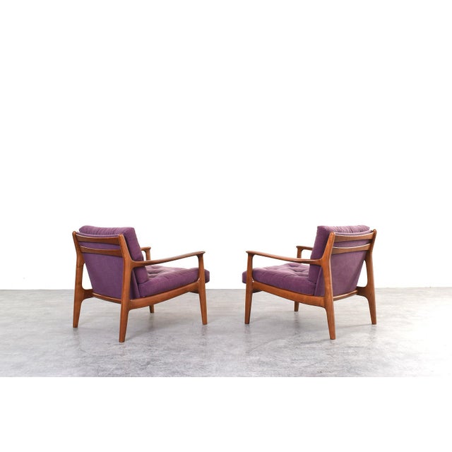 A pair of lounge chairs designed by Eugen Schmidt and produced by the German company Soloform in the 1960s. The frames are...