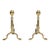 Tall Antique 18th Century Boston American Federal Column Form Brass Andirons With Lemon Top Finials Circa 1790 - A Pair For Sale