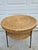 Mid-Century Modern 60s Round Wicker Rattan Side Table Brass Ball Feet For Sale - Image 3 of 14