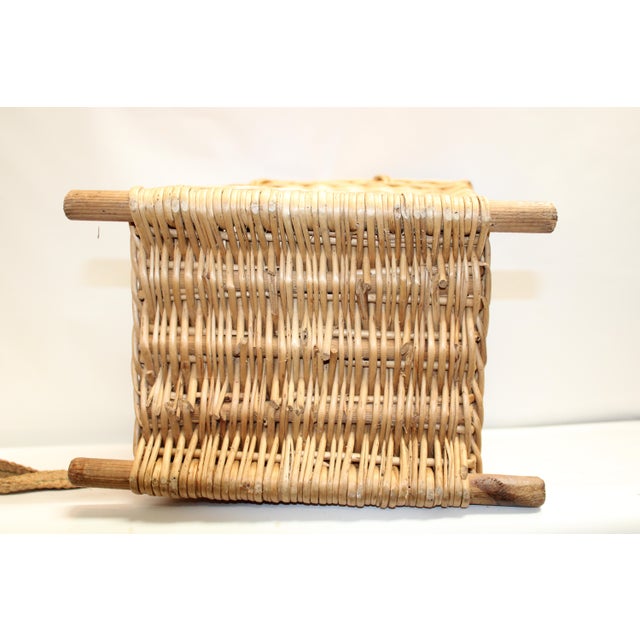 Vintage French Provincial Vineyard Harvest Backpack. For Sale - Image 11 of 13