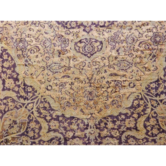 Vintage Turkish Silk Area Rug, Floral Medallion, Mid-20th Century, 4' x 6' For Sale - Image 11 of 18
