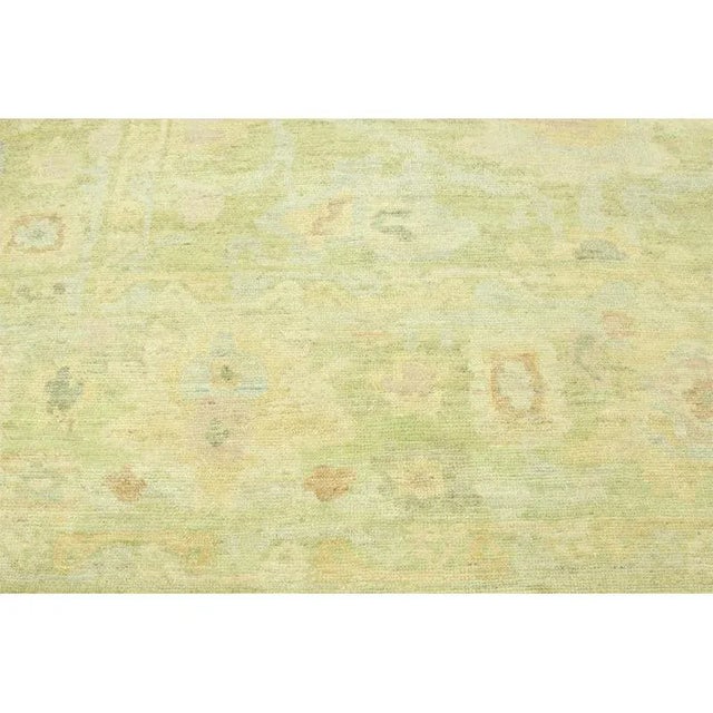 Light Green Persian Handwoven Sultanabad Area Rug 12'9" X 32'5" For Sale - Image 8 of 13