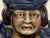 Blue Vintage Staffordshire Style Majolica Toby Parliament Judge Teapot For Sale - Image 8 of 12