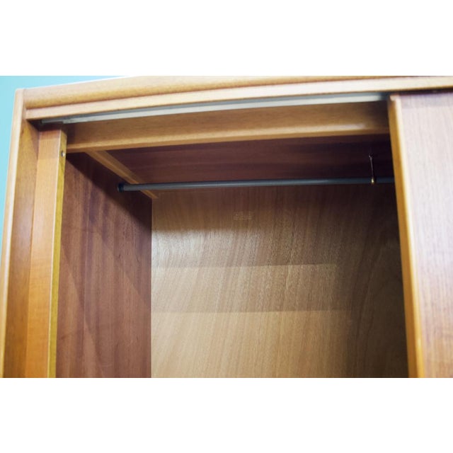 Brown Teak Double Sliding Door Wardrobe from Austinsuite, 1960s For Sale - Image 8 of 11