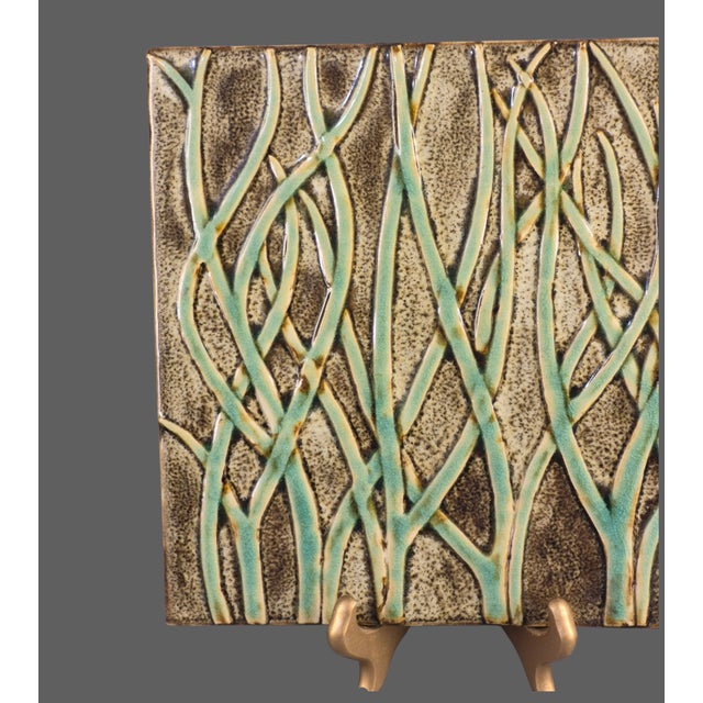 Vintage Fortunata Wall Hanging Italian Majolica Ceramic Trivet Tile #3 For Sale - Image 4 of 9