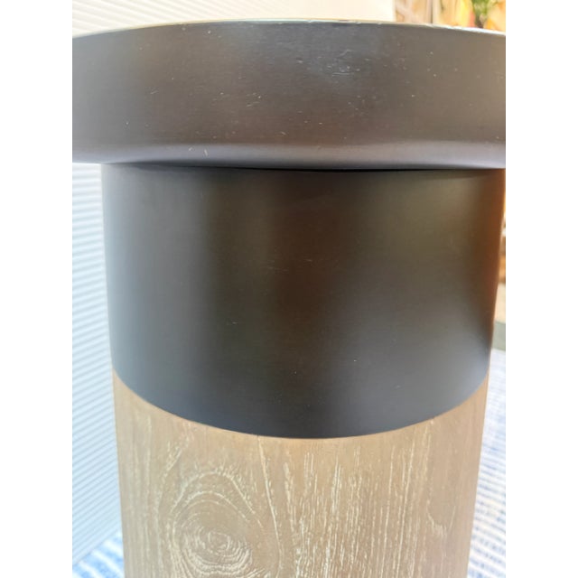 Brownstone Brady Iron + Teak Side Table For Sale - Image 11 of 12