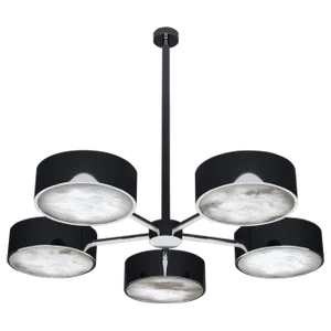 Chaos Shiny Black Metal Chandelier by Alabastro Italiano