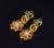 Authentic Vintage Piero Milano 5.40Cts Natural Spessartite Garnet Green Tourmaline Diamond Solid 18k Gold Earrings, Pair For Sale - Image 9 of 16